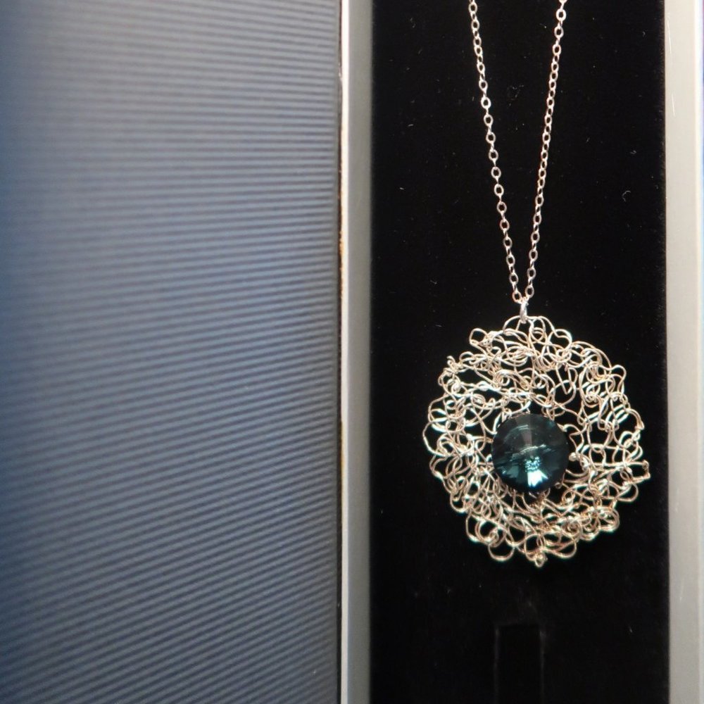 Earring And Necklace Set - Swarovski & SterlSilver